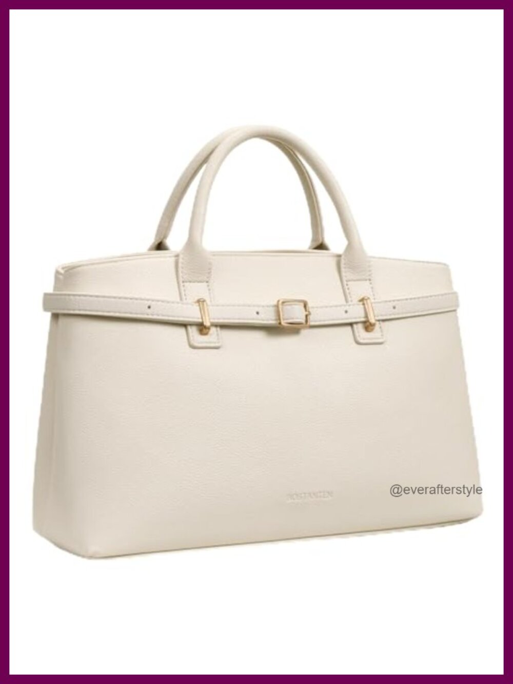 Structured Satchel Bag Women Medium Work Tote Handbag Vegan Leather